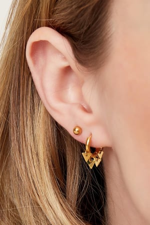 Earrings Floating Triangles Silver Color Stainless Steel h5 Picture3